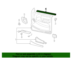 Genuine Ford OEM: Front Right Passenger Door Window Weatherstrip Seal For Ranger (6L5Z-1021452-AA)