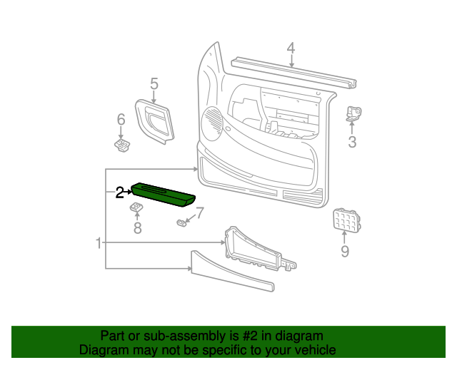 19982003 Ford Ranger OEM Door Armrest 4L5Z1024101AAG OEM Ford Parts