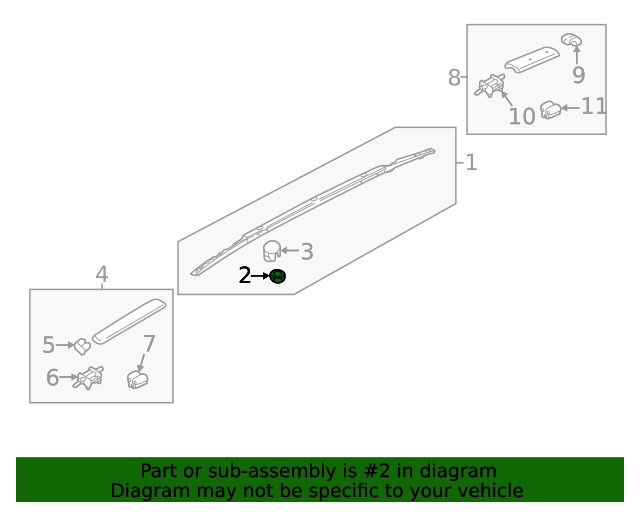 87293Q5000HMS Roof Rack Cap 20212023 Kia Seltos Kia.Parts Store