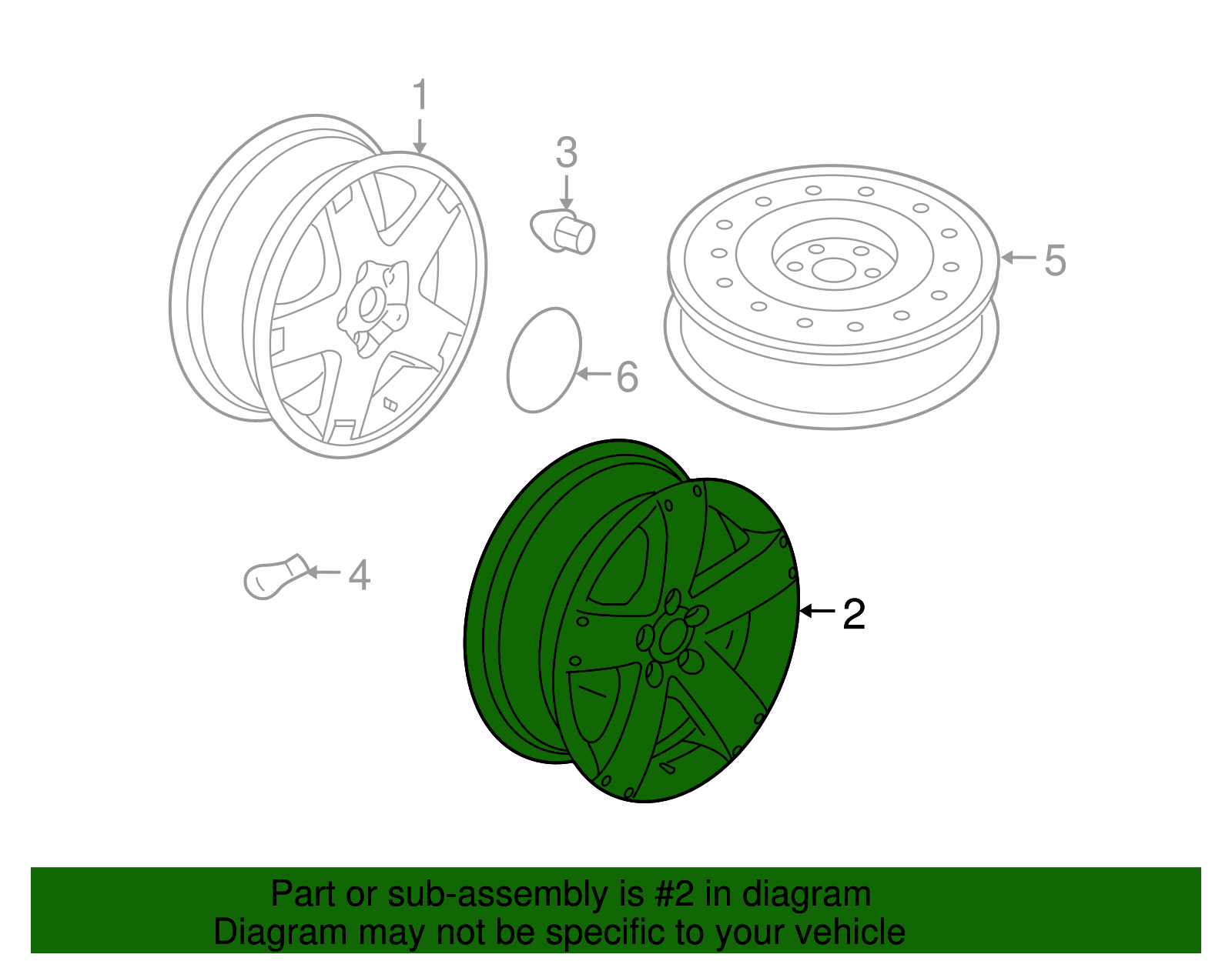 Wheel, Alloy - GM (9595782)
