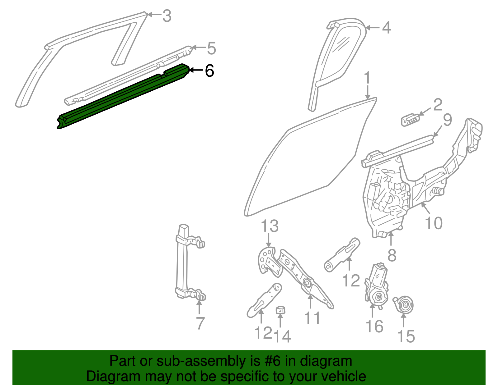 Belt Weather-Strip - GM (25709225)