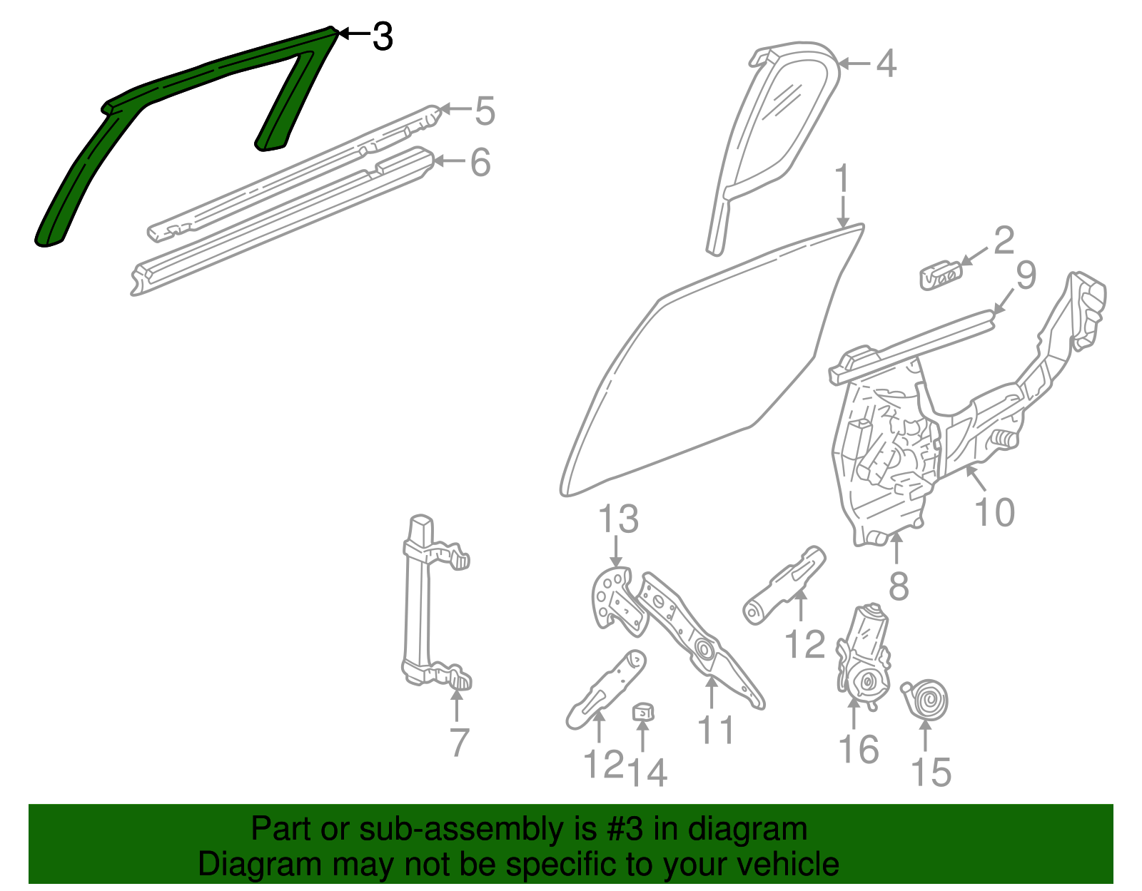 Weatherstrip - GM (25699758)