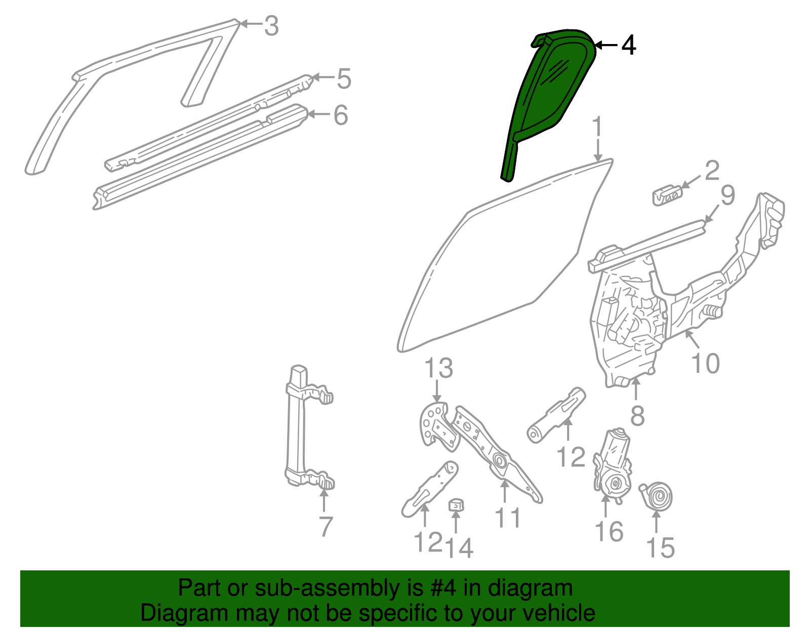 Vent Glass - Buick (25747976)