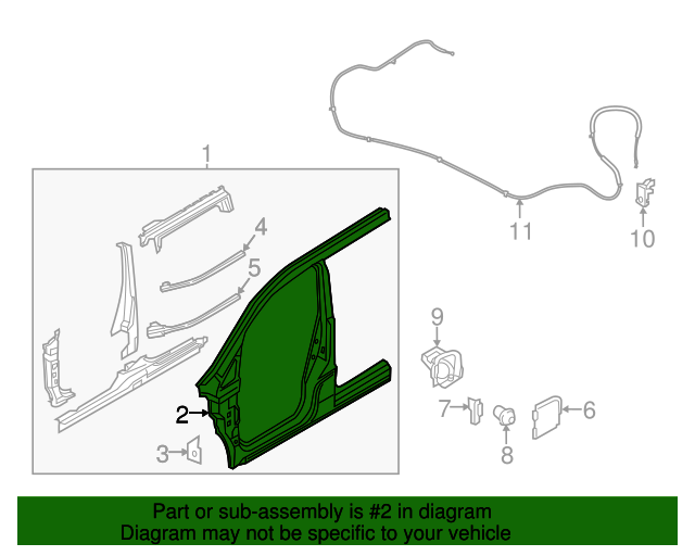 20152018 Chevrolet City Express Driver Side Door Opening Frame