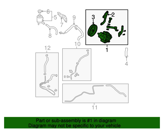 20062009 Nissan Quest Power Steering Pump 49110ZF00A OEM Parts Online