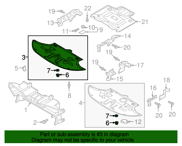 20182023 Kia Stinger Lower Deflector 29110J5000 OEM Parts Online