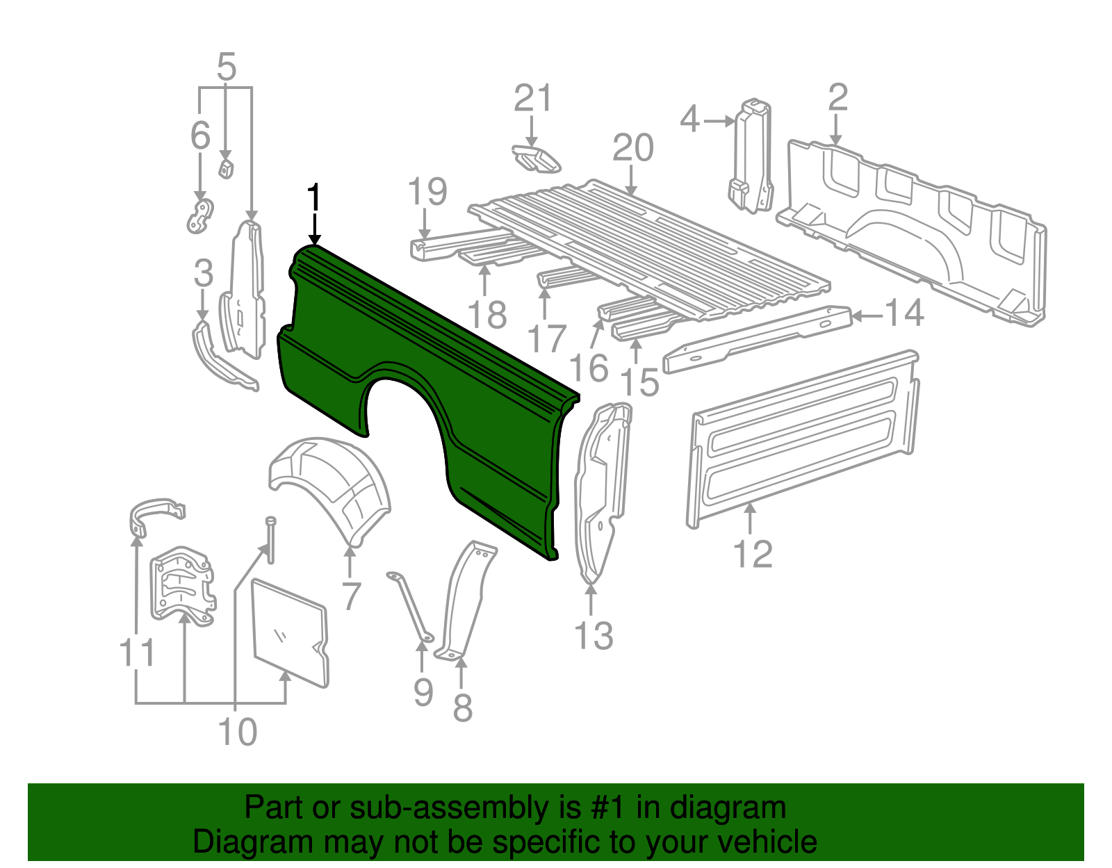 9L5Z-9927841-B - Side Panel 2006-2011 Ford Ranger | Group 1 Auto Parts