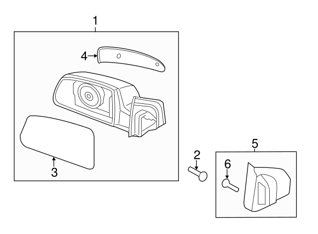 Genuine Hyundai 87621-1R300 Mirror and Holder