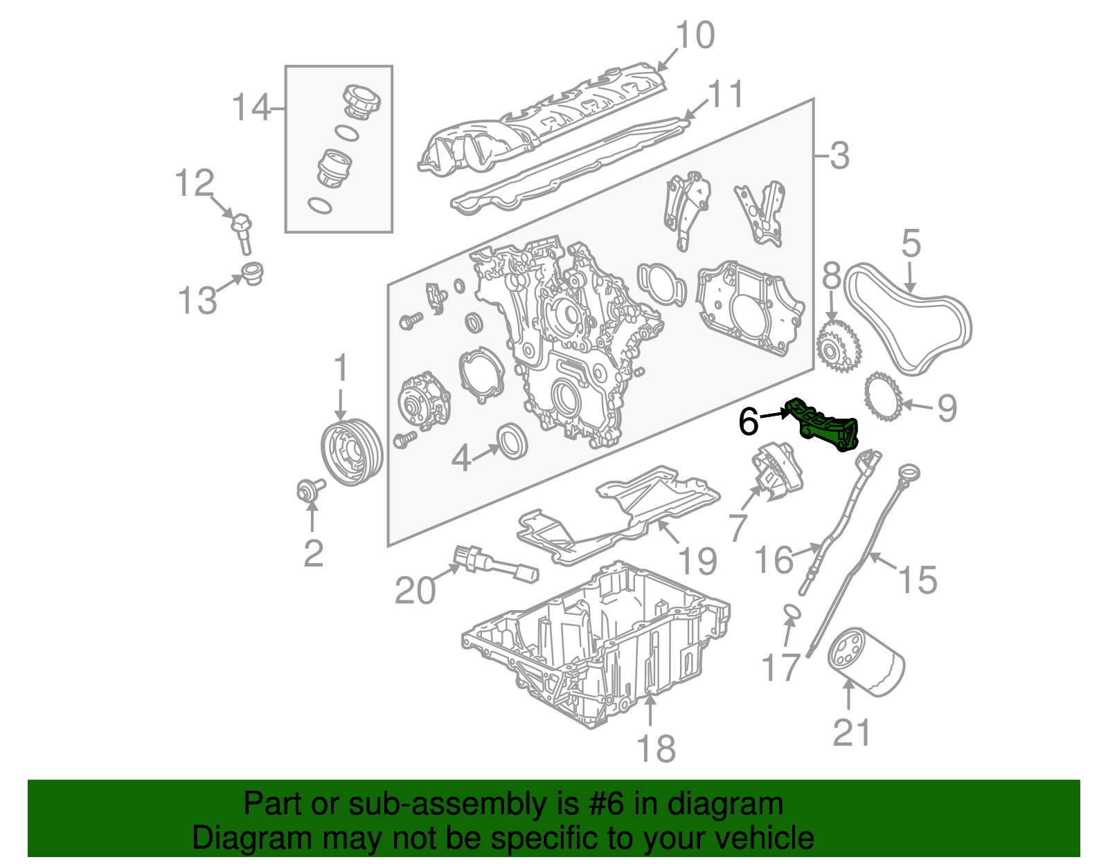 Engine Timing Chain Guide - GM (12586959)
