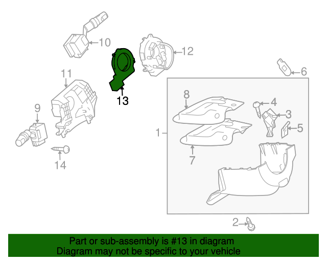 2006-2010 Mazda Steering Sensor Assembly BP4L-66-1S1 | TascaParts.com