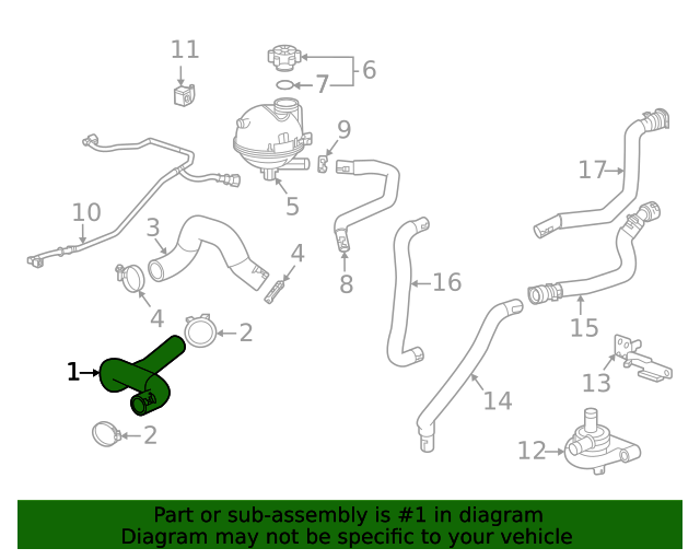 20202022 GM Radiator Inlet Hose 42732064