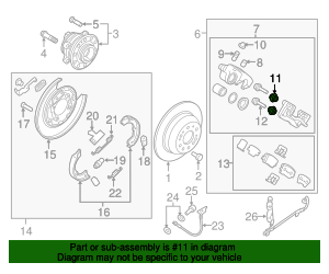 2010-2021 Kia Disc Brake Caliper Pin Boot 58164-3M000 | TascaParts.com