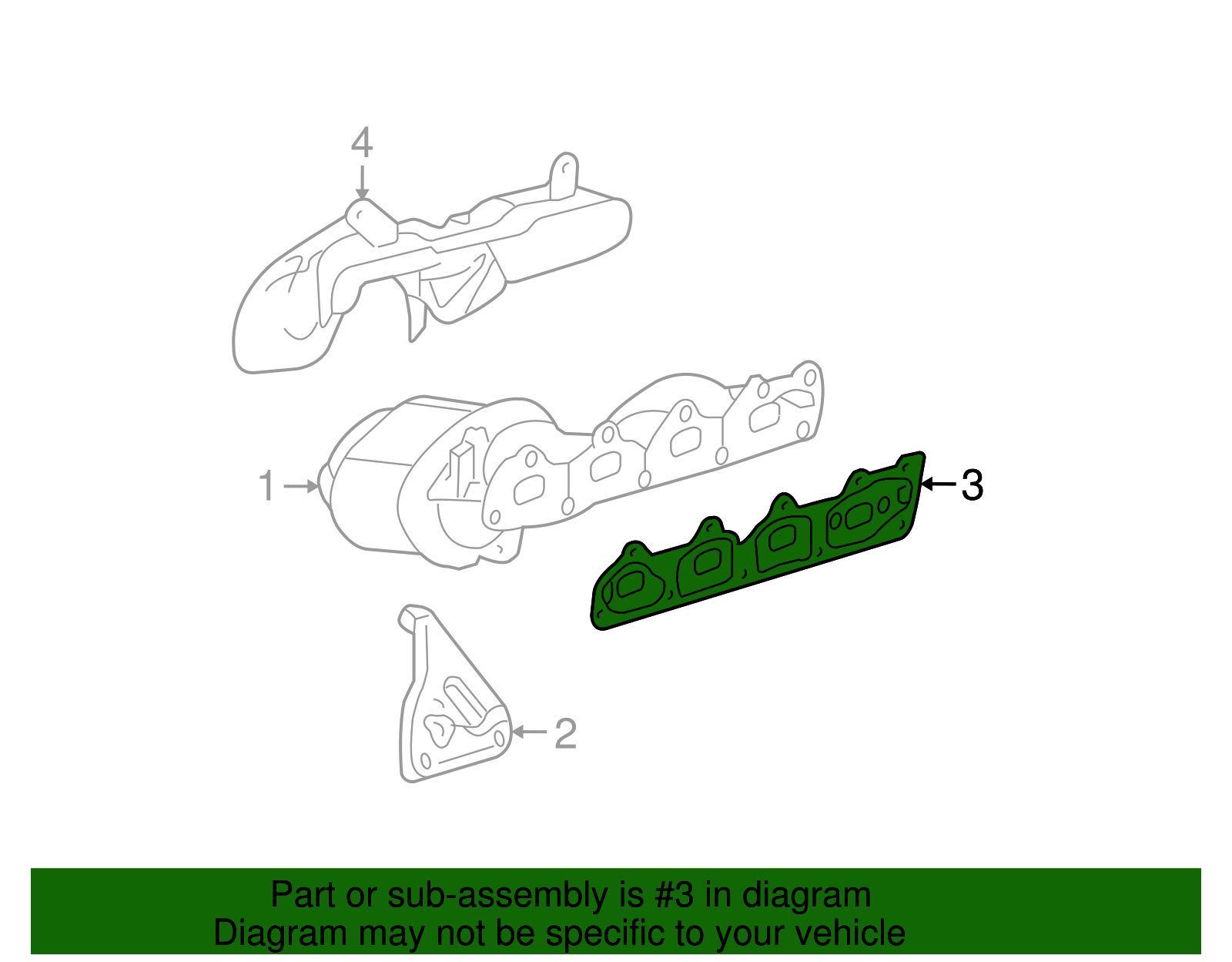 Exhaust Manifold Gasket - GM (12589453)