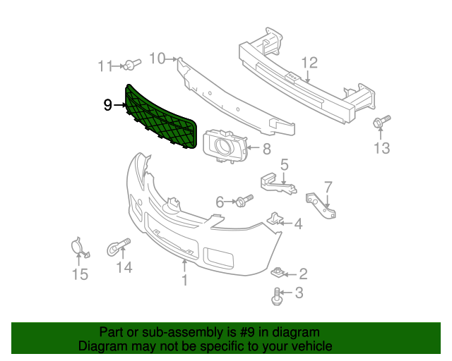 Genuine Mazda Parts C237-50-1T1A Front Bumper Grille