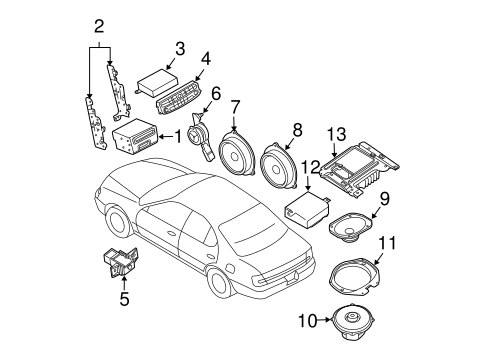 Sound System for 2005 Nissan Maxima | Crest Nissan Parts nissan titan fan shroud diagram 