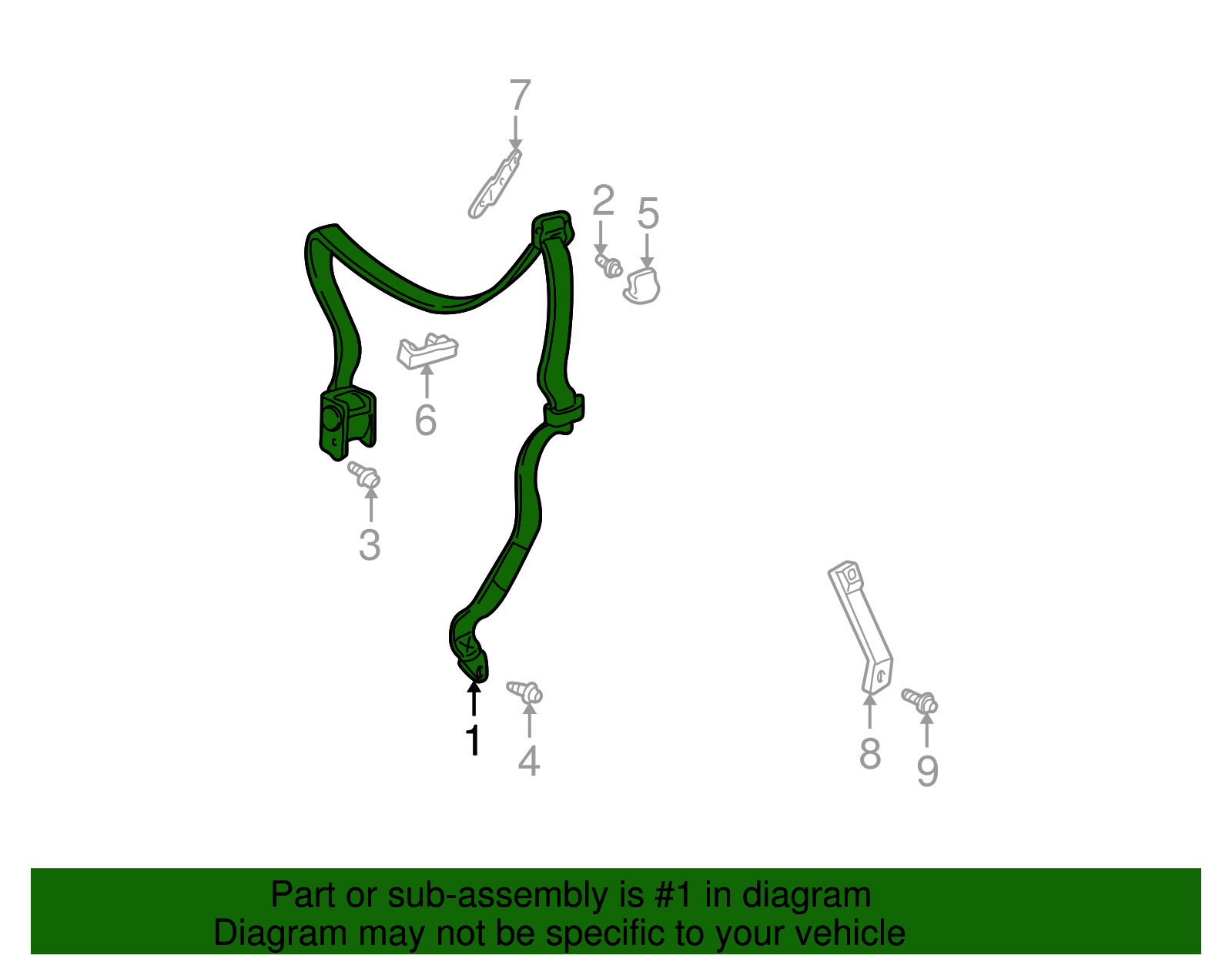 Belt Kit, P/Seat (Retr Side)       *Neutral*Neutral - GM (89022755)