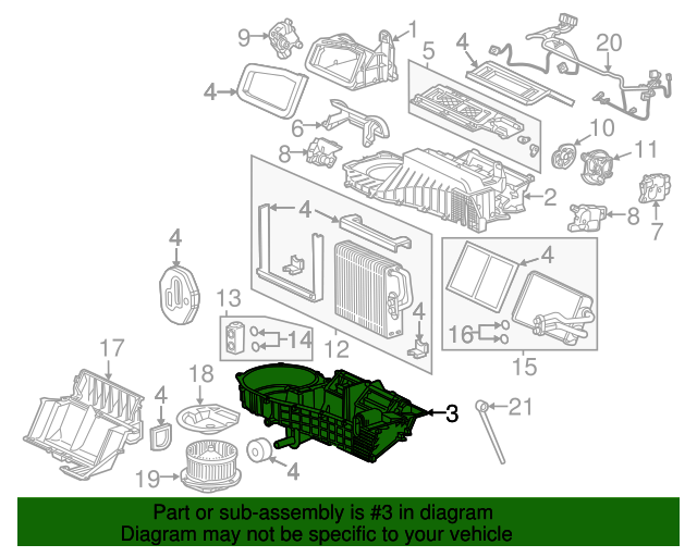 20142019 Chevrolet Corvette Air Conditioning Evaporator Lower Case 84124281