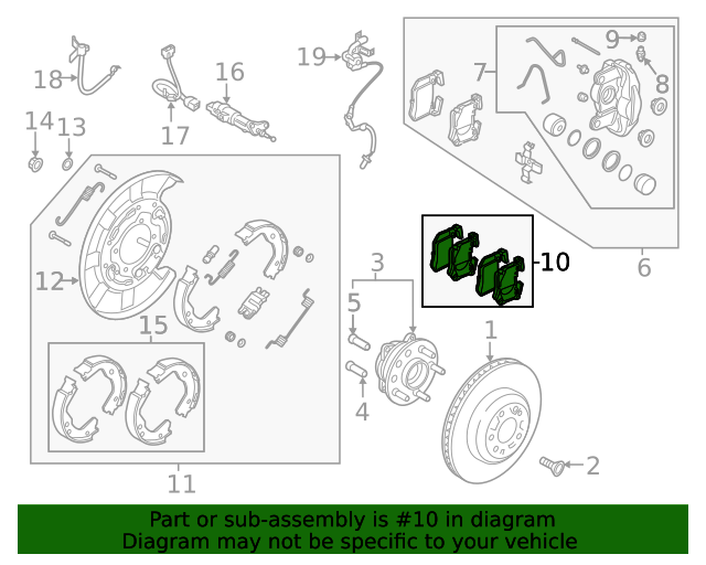 20182023 Kia Stinger Brake Pads Rear 58302J5A50