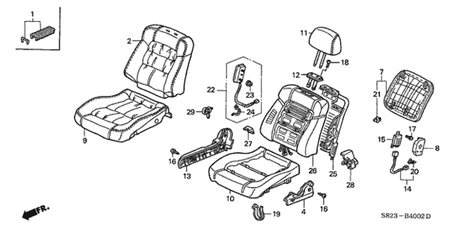 Front Seat (Side Airbag) (R.) for 2000 Honda Accord #0