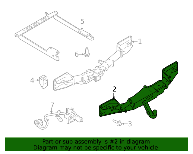 20182022 Land Rover Range Rover Sport Towing System, Towing Receiver