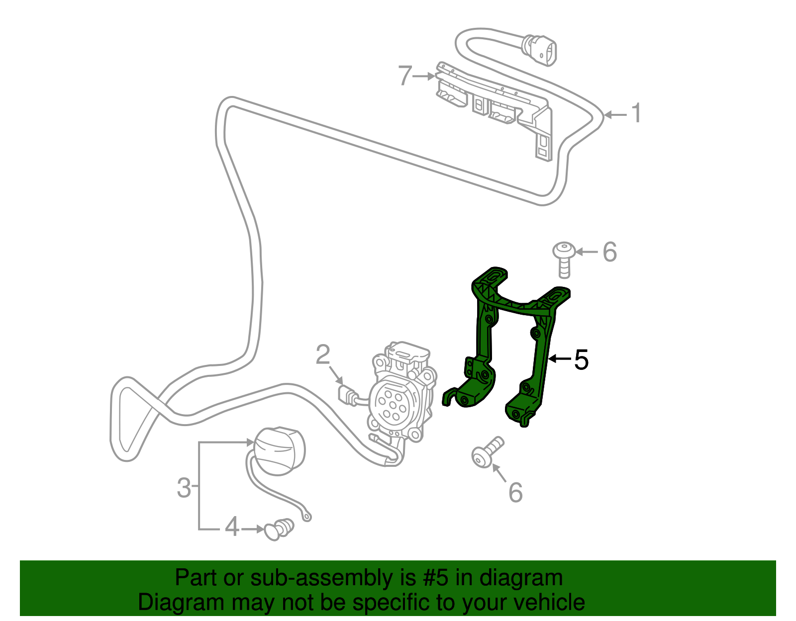 2016-2018 Audi A3 Sportback e-tron Bracket 8V4-907-509-A