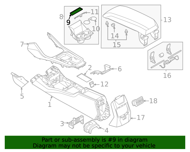 51167951778 20202023 BMW Cup Holder Mat (51167951778) BMW of