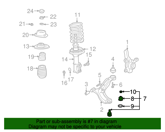 20002005 Hyundai Accent Ball Joint 5450325A00 OEM Parts Online
