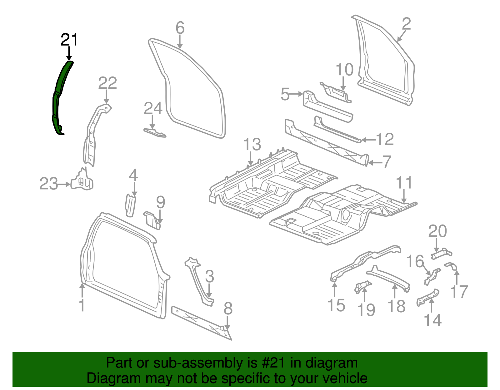 Body B-Pillar - GM (89023053)