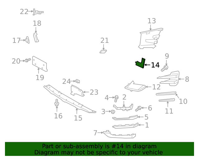Genuine Lower Deflector for LR160100 Land Rover Parts Counter