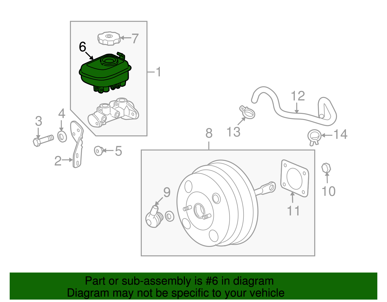 Reservoir, Brake M/Cylinder - GM (92213570)