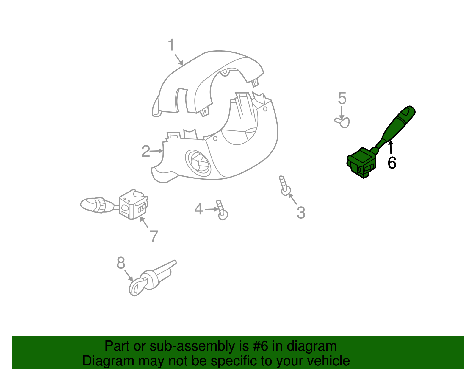 Windshield Wiper and Windshield Washer Switch - GM (96540685)