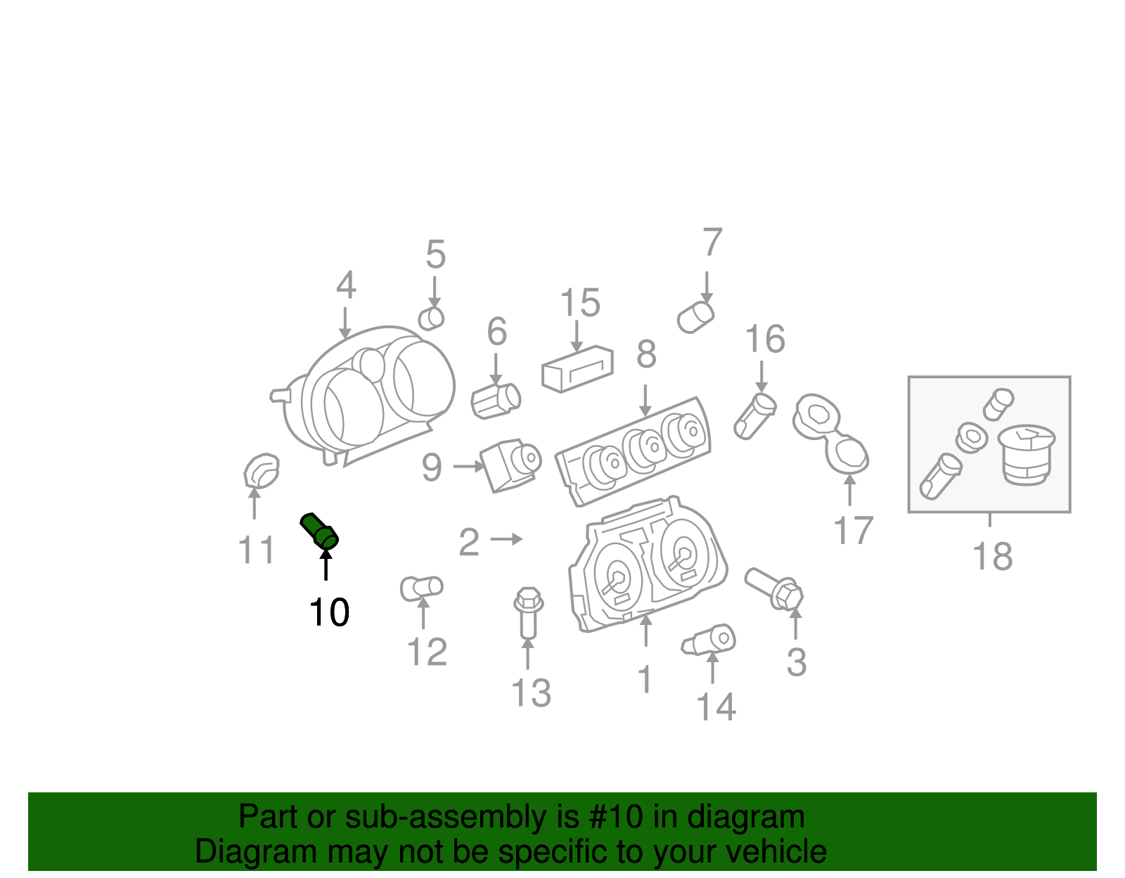 Switch Assembly-Fog Lp - GM (10393363)