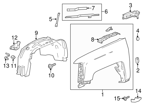 Fender & Components for 2015 Chevrolet Silverado 3500 HD #0