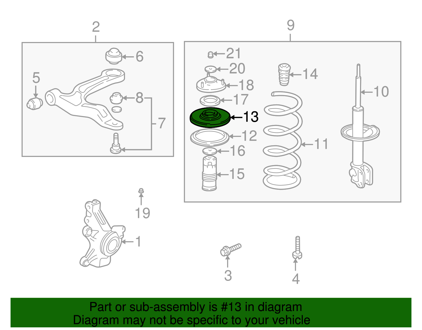 51688-S0X-A02 - Spring Upper Seat 1999-2004 Honda | Honda Parts Online