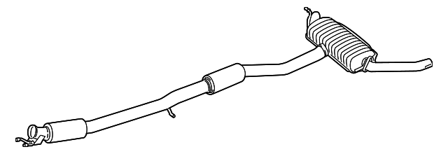 117-490-02-21 - Muffler & Pipe 2014-2019 Mercedes-Benz CLA 45 AMG