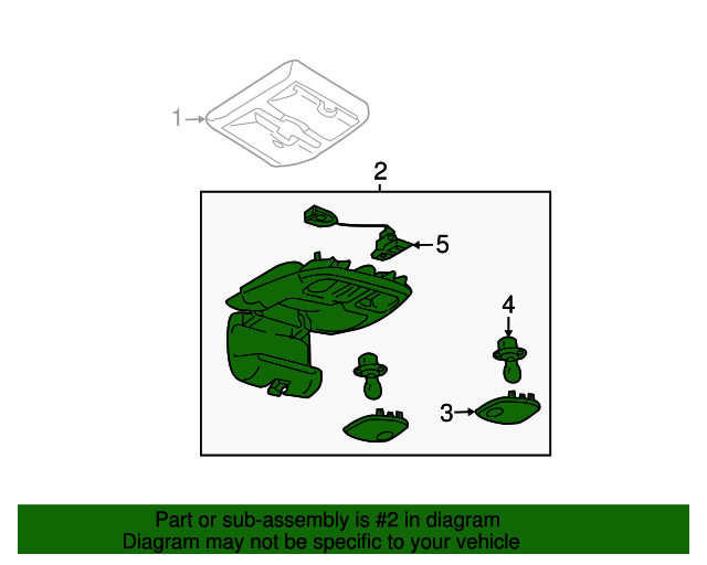 20112012 Ford Escape OEM Overhead Console BL8Z78519A70DB OEM Ford Parts