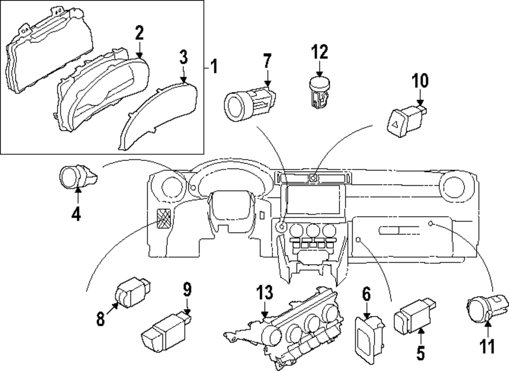 Dash Control Unit - Toyota (SU003-09828)