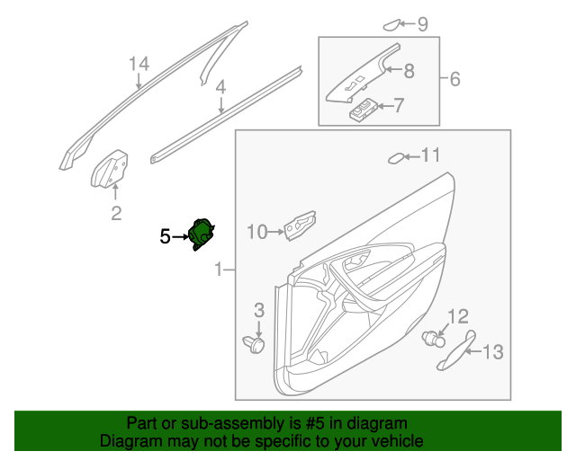 889913V102VDA Seat Switch 20152017 Hyundai Azera World OEM
