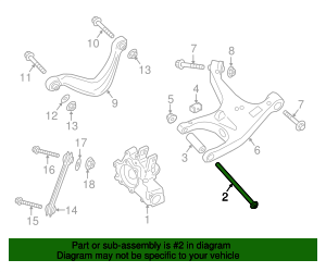 2015-2024 Porsche Macan Knuckle Mount Bolt WHT-003-818 | Porsche Marin
