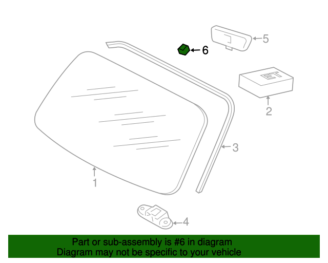 19972004 Porsche Boxster Interior Rear View Mirror Mounting Base 000
