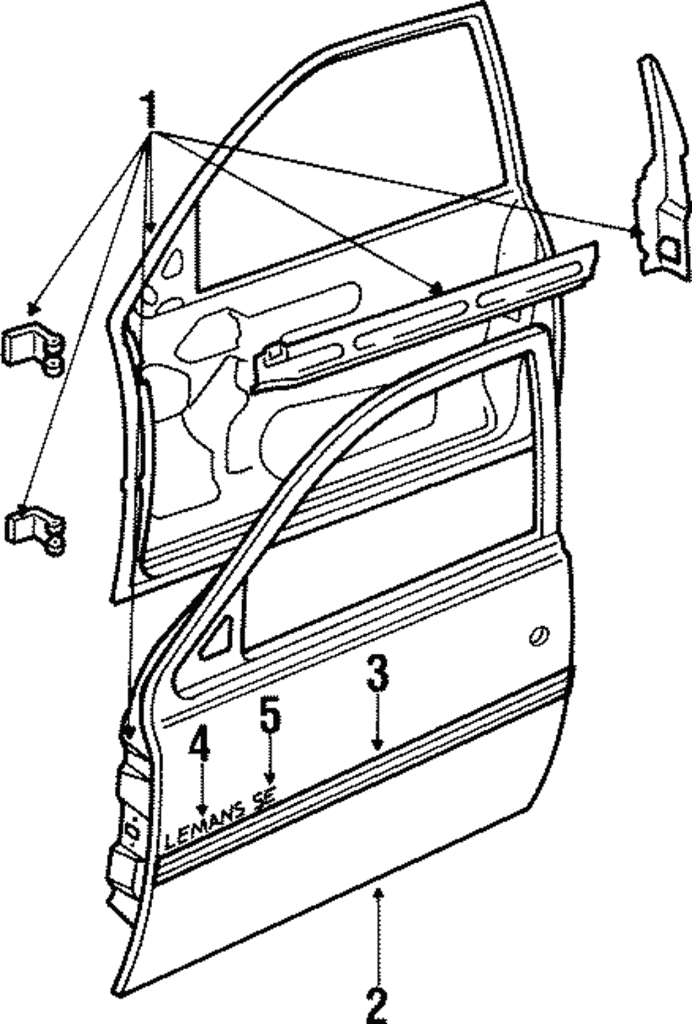 Molding, Front S/D Center (T08)(Right-hand) - GM (96138836)