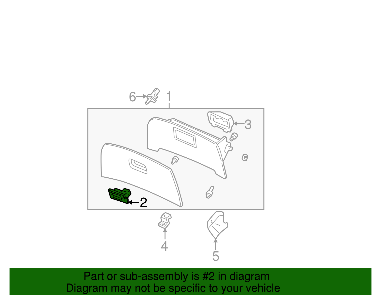 Glove Box Latch - Ford (YF1Z-5406072-AAA)