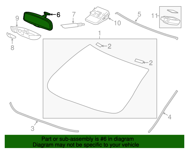 76400TK4A02 Mirror, AutoDimming 20162017 Honda Civic Genuine Honda Parts