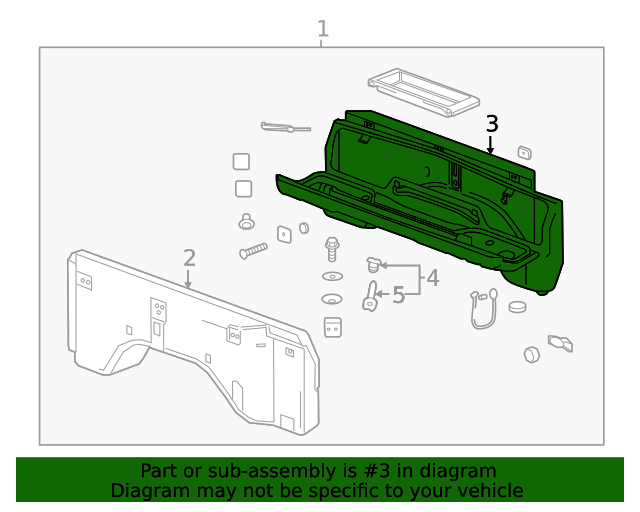 20192020 GM Bed SideMount Storage Box, Driver Side 84542681 GMPartsNow