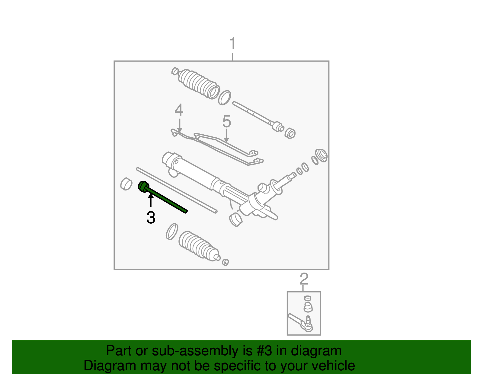 Inner Tie Rod - GM (89060621)