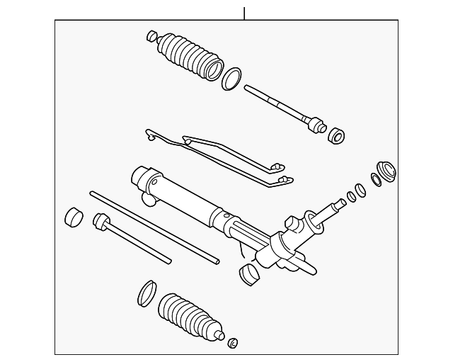 20062012 GM Steering Gear Assembly with Linkage Tie Rods 15951338 GM