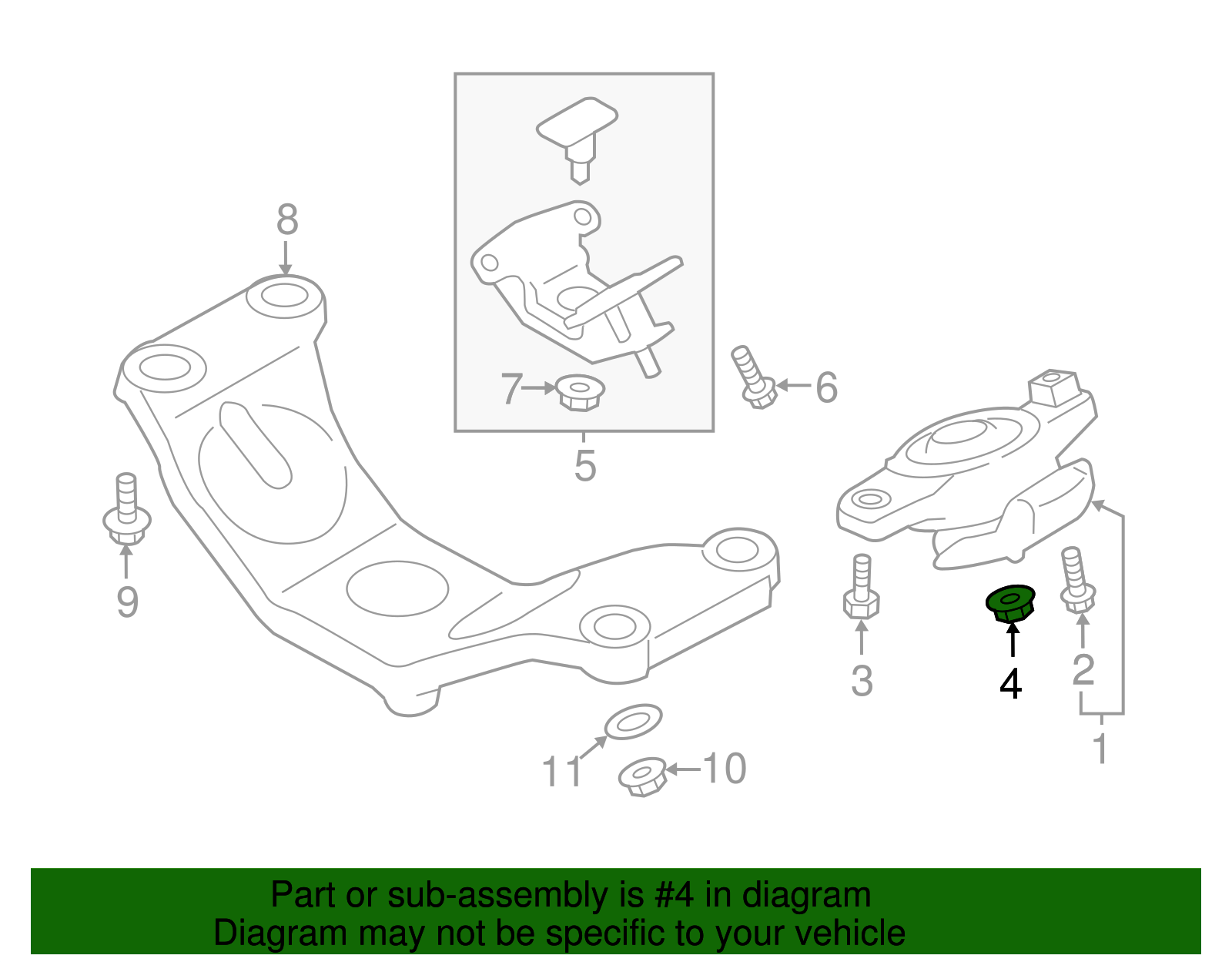 Front Mount Nut - Scion (SU003-02890)