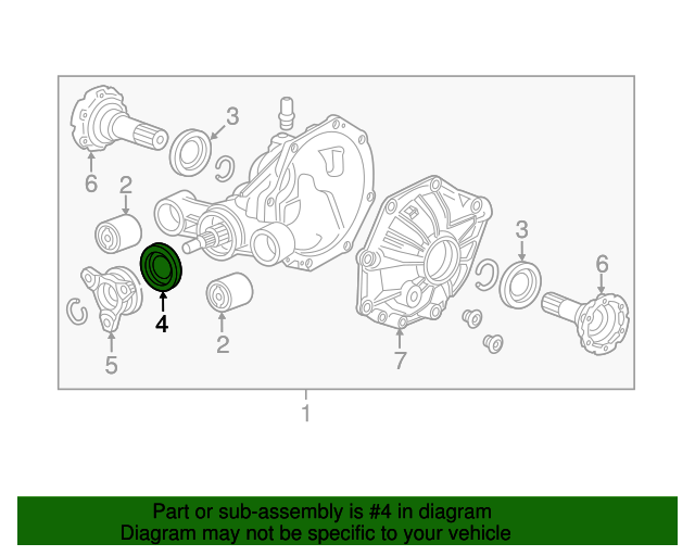 20162023 GM Differential Drive Pinion Gear Seal 23417956