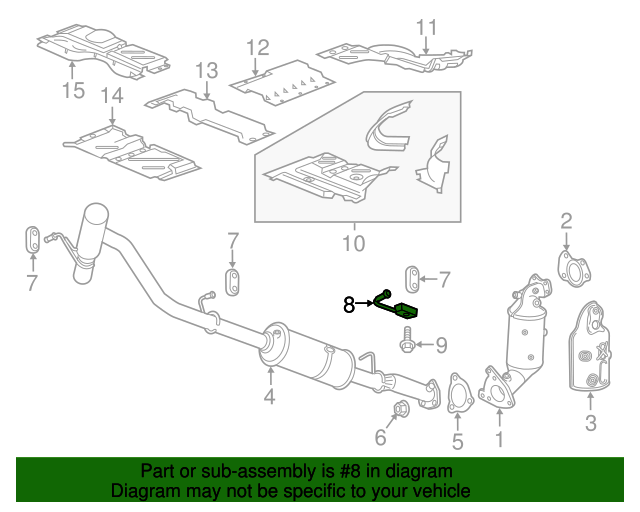 20172020 GM Muffler W/Tailpipe Hanger 84225604