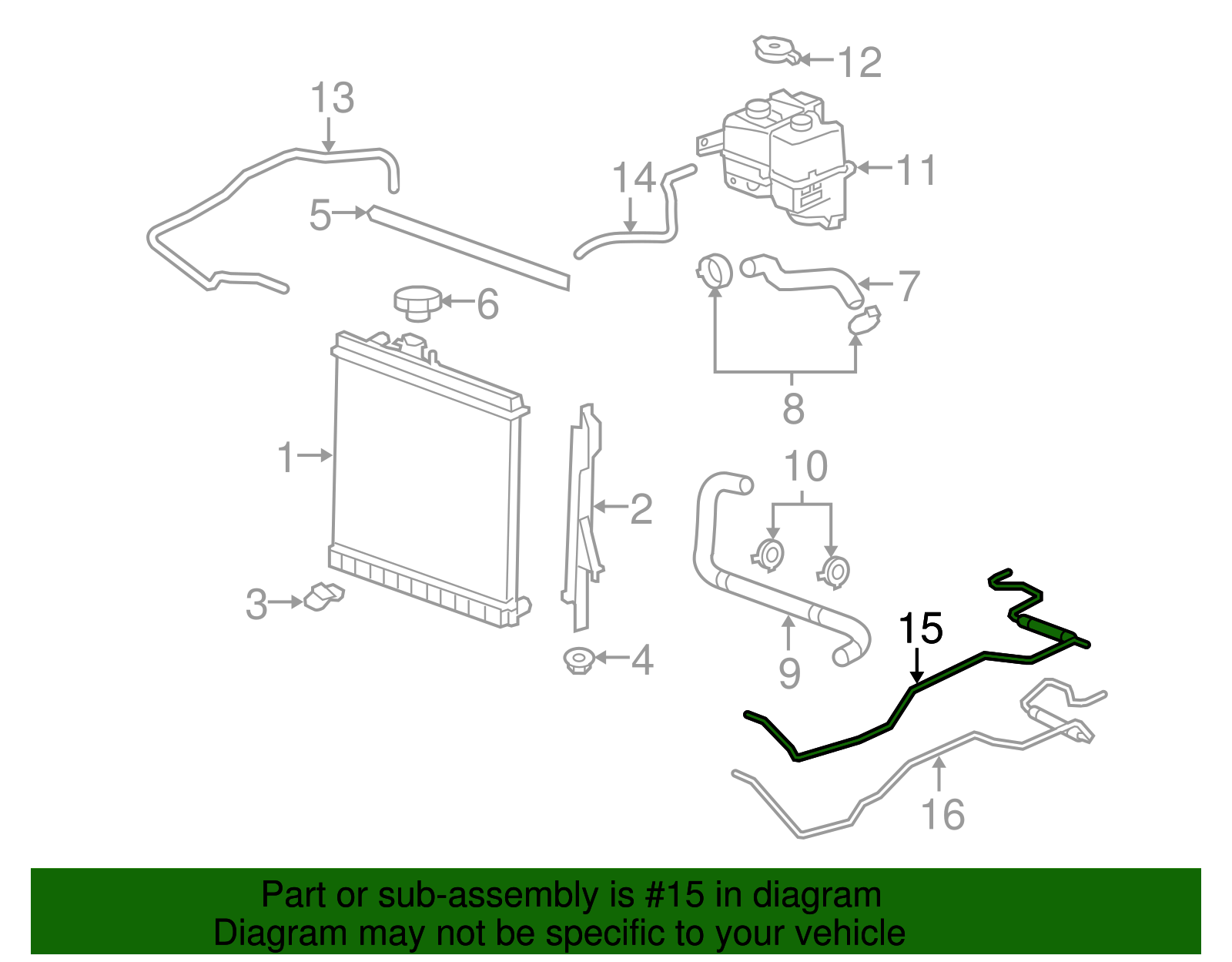 Automatic Transmission Fluid Cooler Inlet Line (20788330)